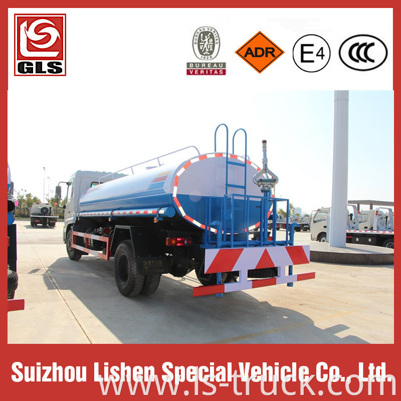 Export 10000L Dongfeng Water Truck 180HP Water Tanker